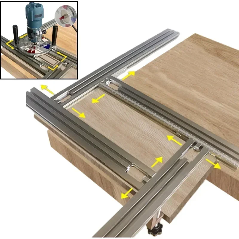 Woodworking Kumiko - Trimmachine Freesgroef Graveren Geleiderail Multifunctionele verstelbare