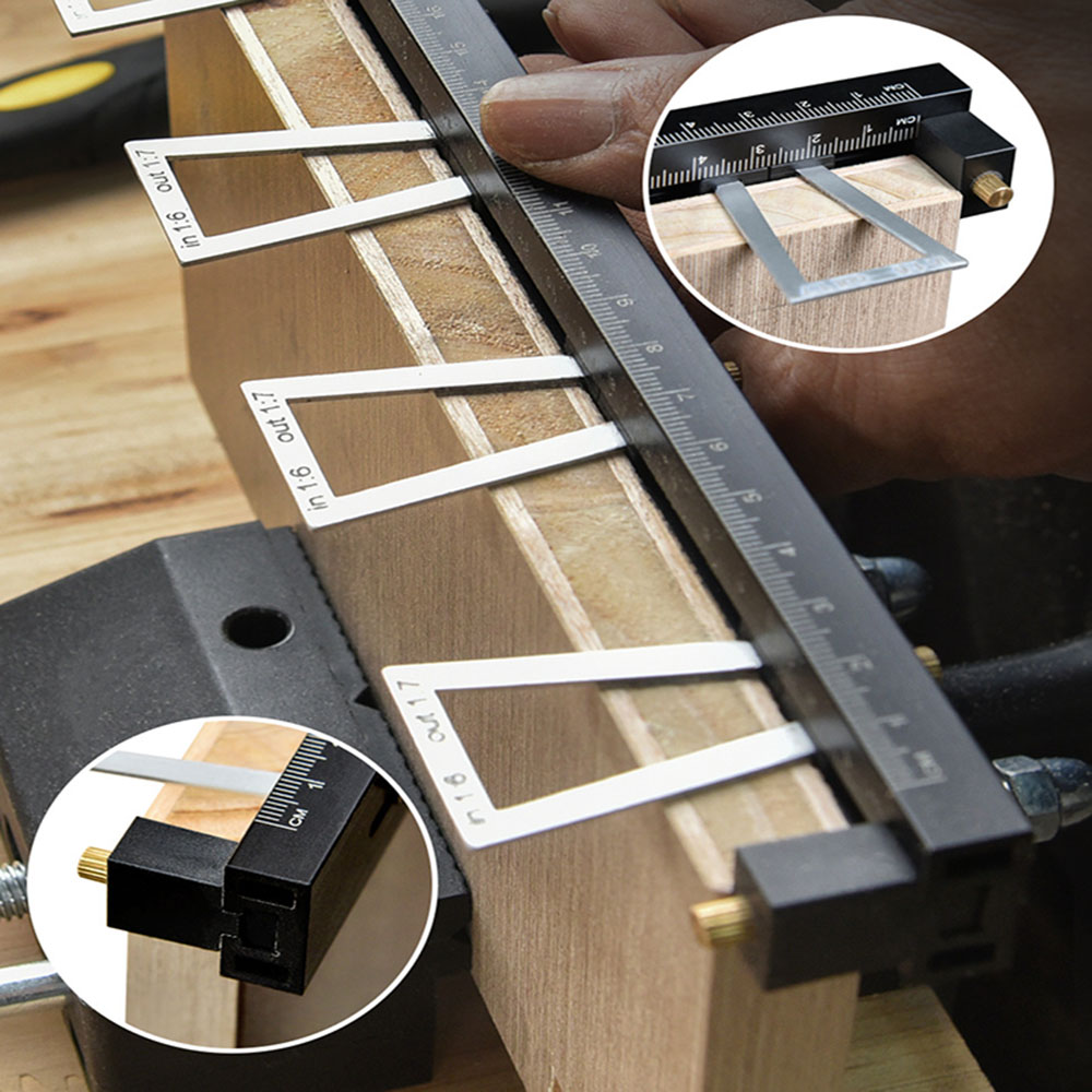Woodworking Kumiko - 28 stk/set Zwaluwstaart Tenon Markering Gauge,