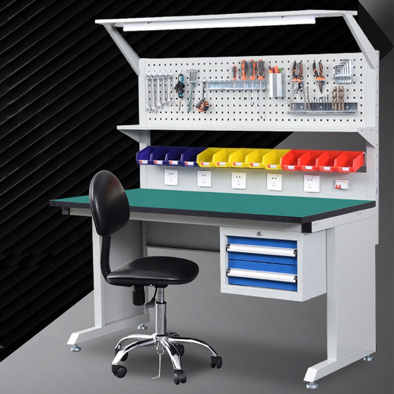 Workbench Woodworking - Verstelbare ESD-werkbank van koudgewalst staal voor