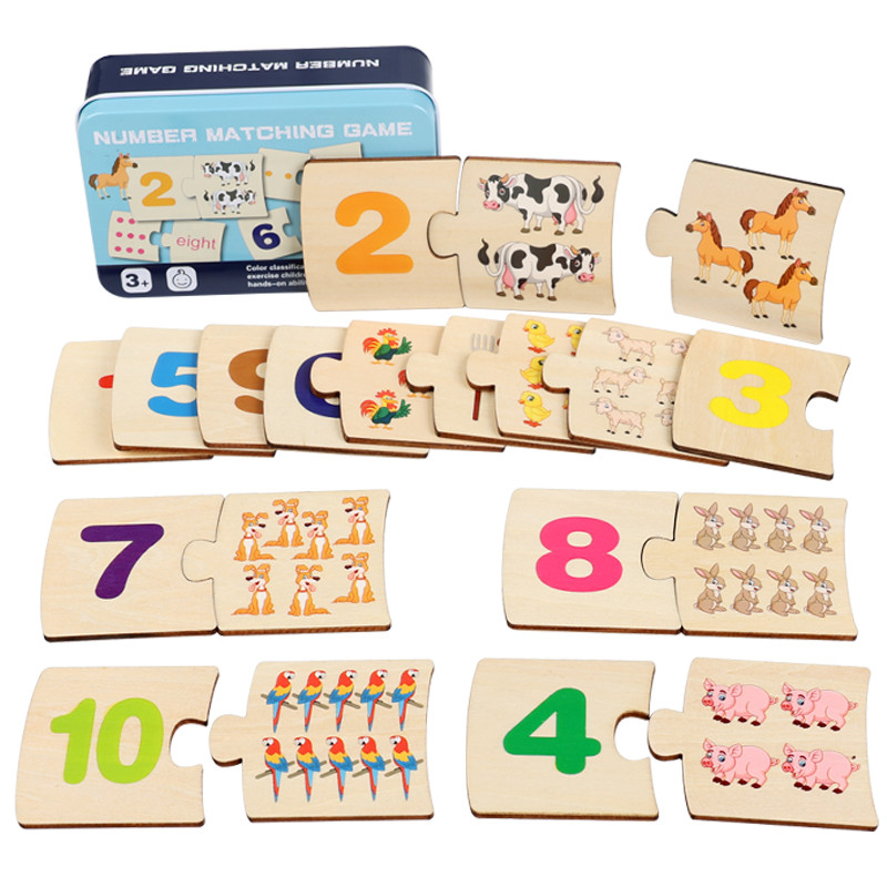 Woodworking Game - Kinderen Ijzeren Doos Nummer Verlichting Gekoppeld