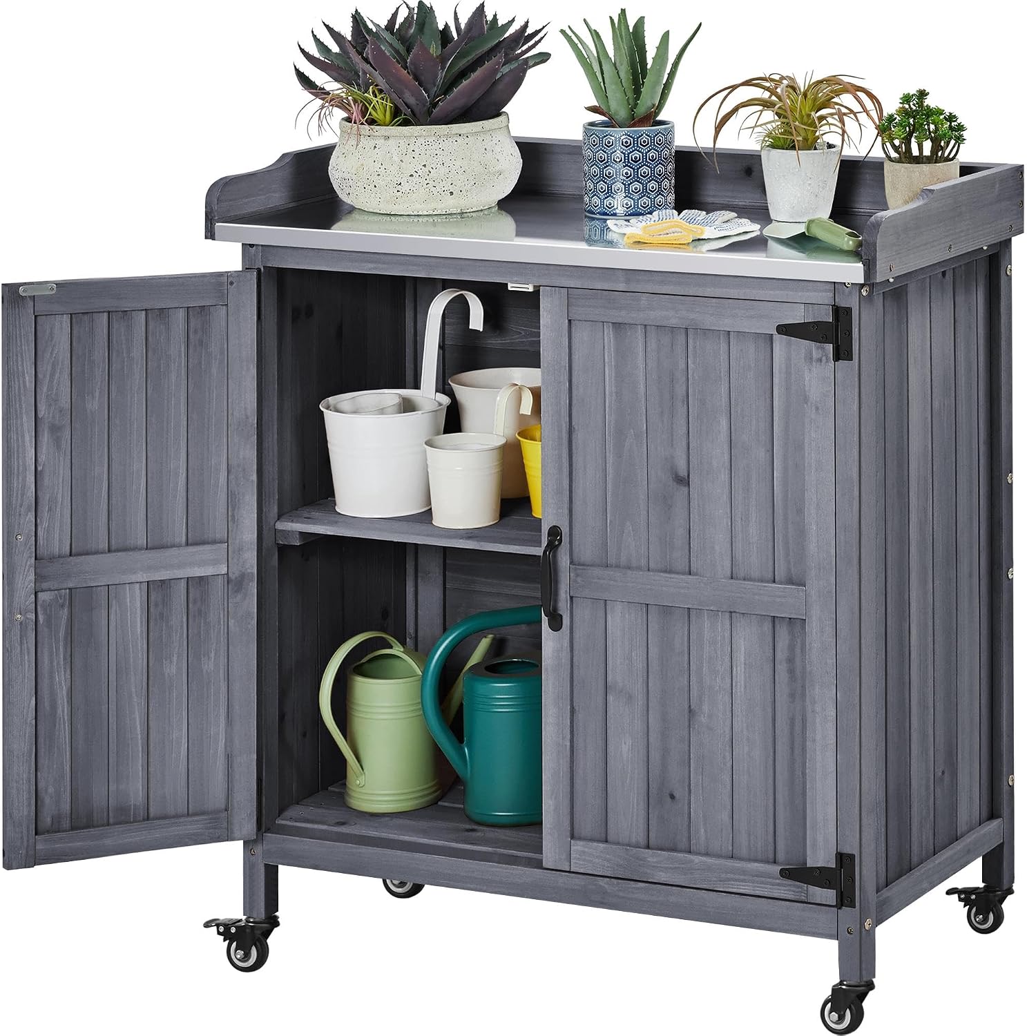 Woodworking Bench - Tuinwerkbank voor buiten, houten plantenwerkbank voor
