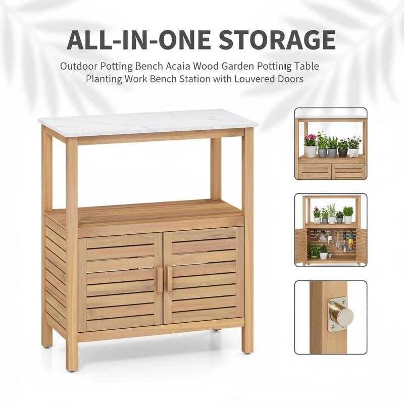 Buitenwerkbank van acaciahout  - Workbench Woodworking recensie en prijs
