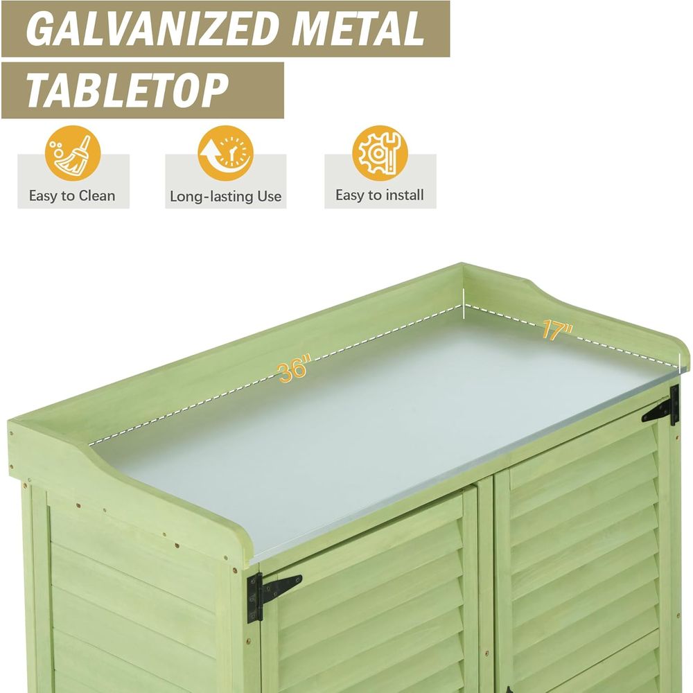 Buitenpotplantenbank met metal - Woodworking Bench recensie en prijs