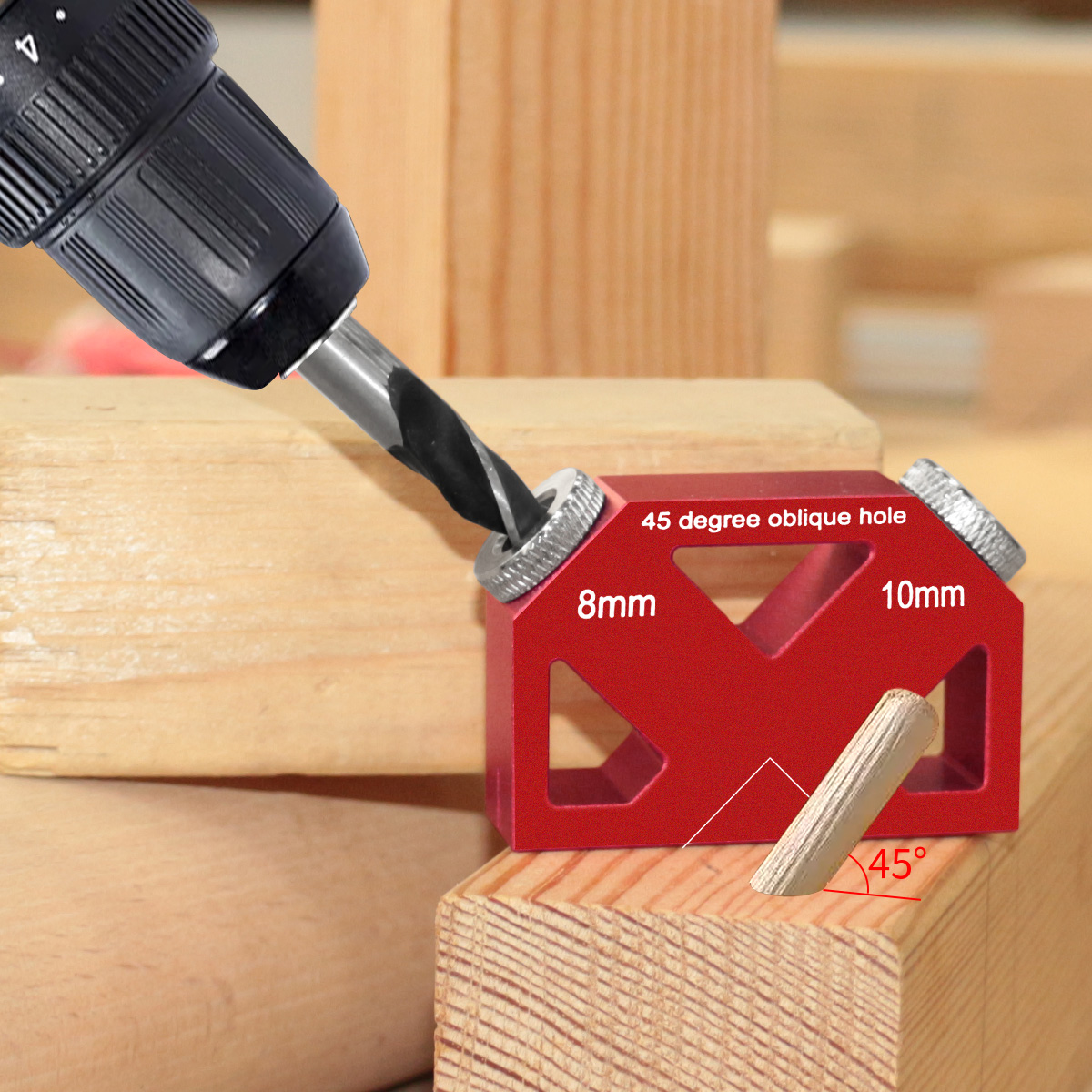 45 °   Hoek Schuine Gat Boren  - Woodworking Hacks recensie en prijs