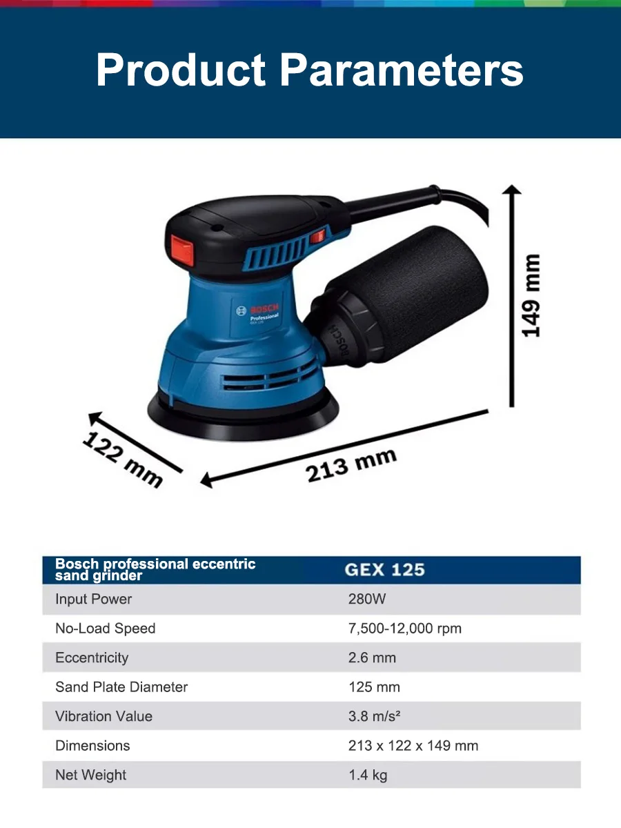 Bosch GEX125 280W Multifunctio - Woodworking Machine recensie en prijs