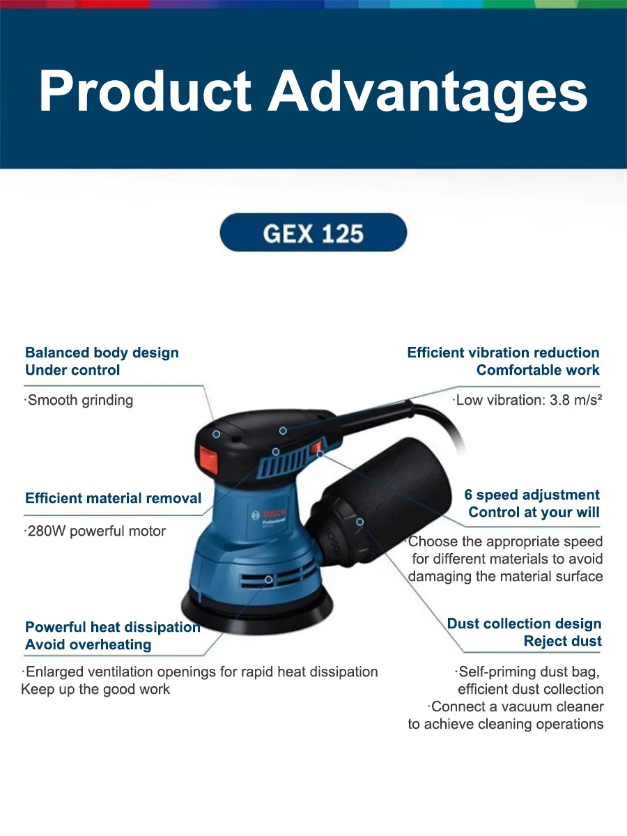 Bosch GEX125 280W Multifunctio - Woodworking Machine recensie en prijs
