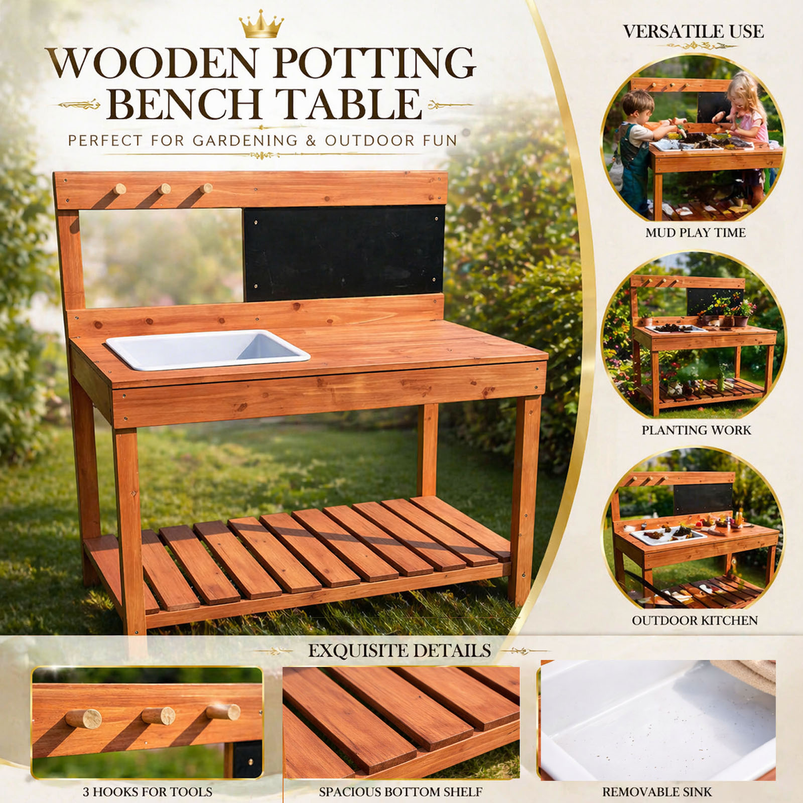 Houten plantentafels voor kind - Woodworking Bench recensie en prijs