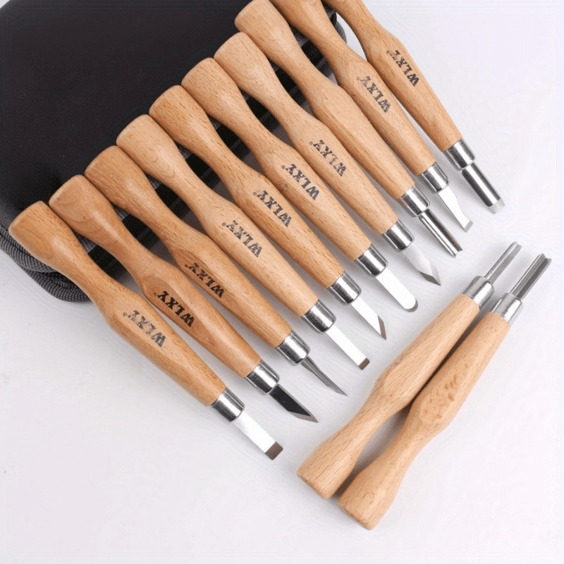 Set van 12 professionele houte - Woodworking Knives recensie en prijs