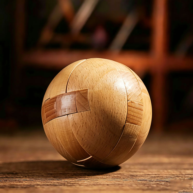 Klassieke houten puzzelbal, ma - Woodworking Game recensie en prijs