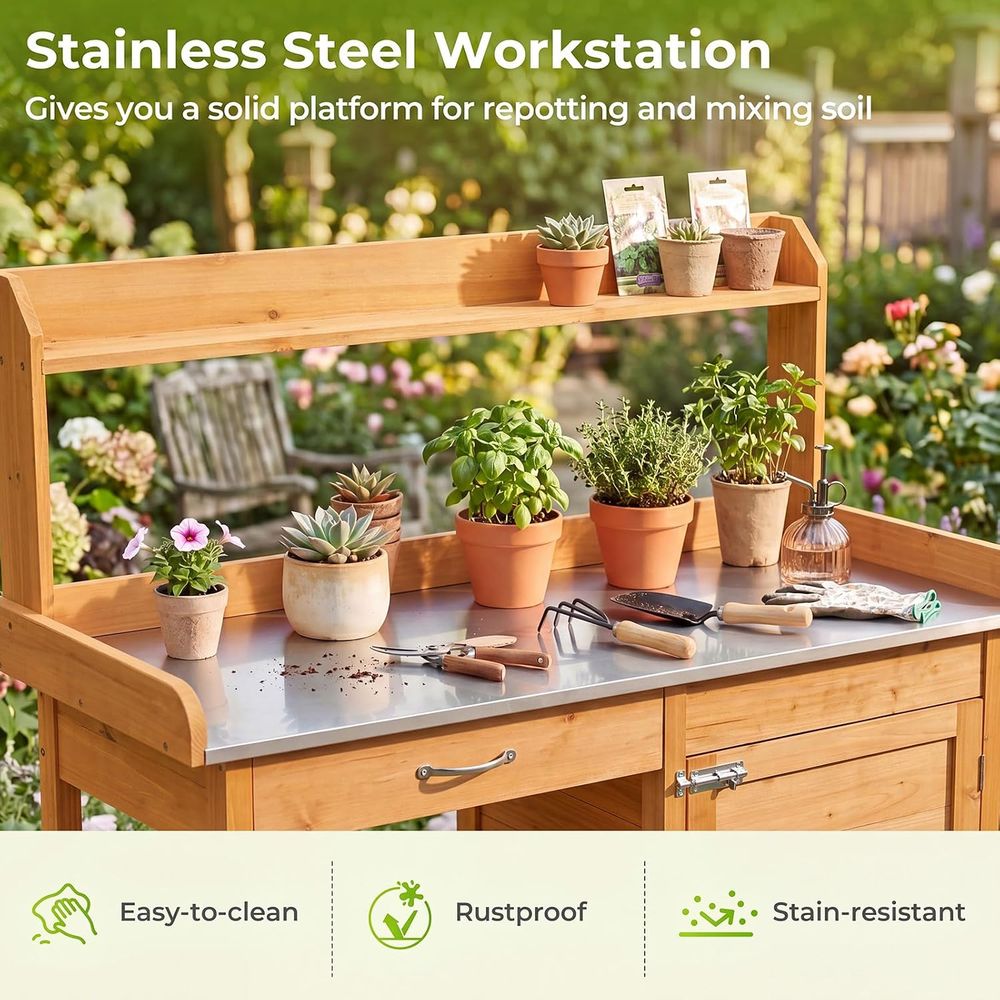 Buitenwerktafel voor planten,  - Woodworking Bench recensie en prijs