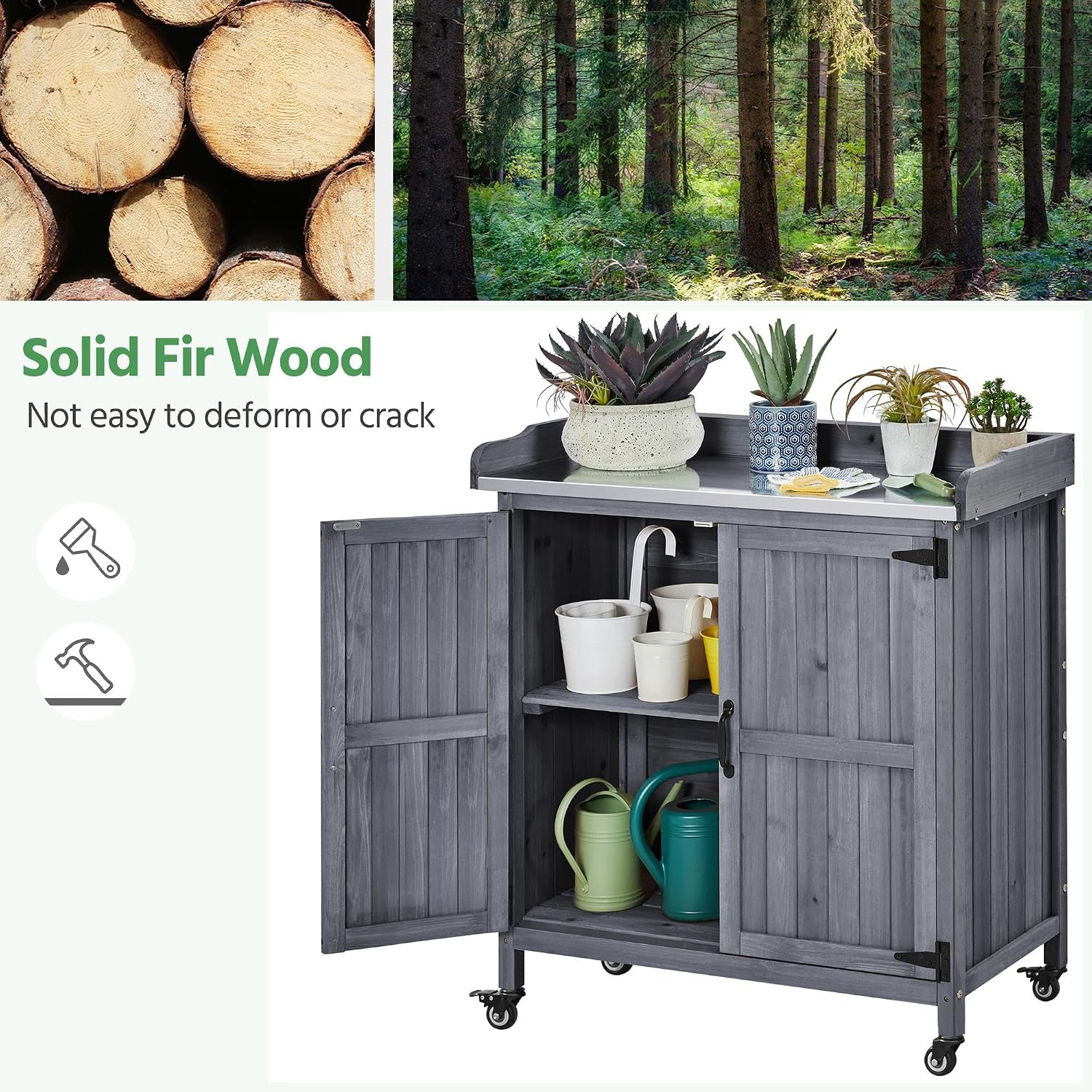 Tuinwerkbank voor buiten, hout - Woodworking Bench recensie en prijs